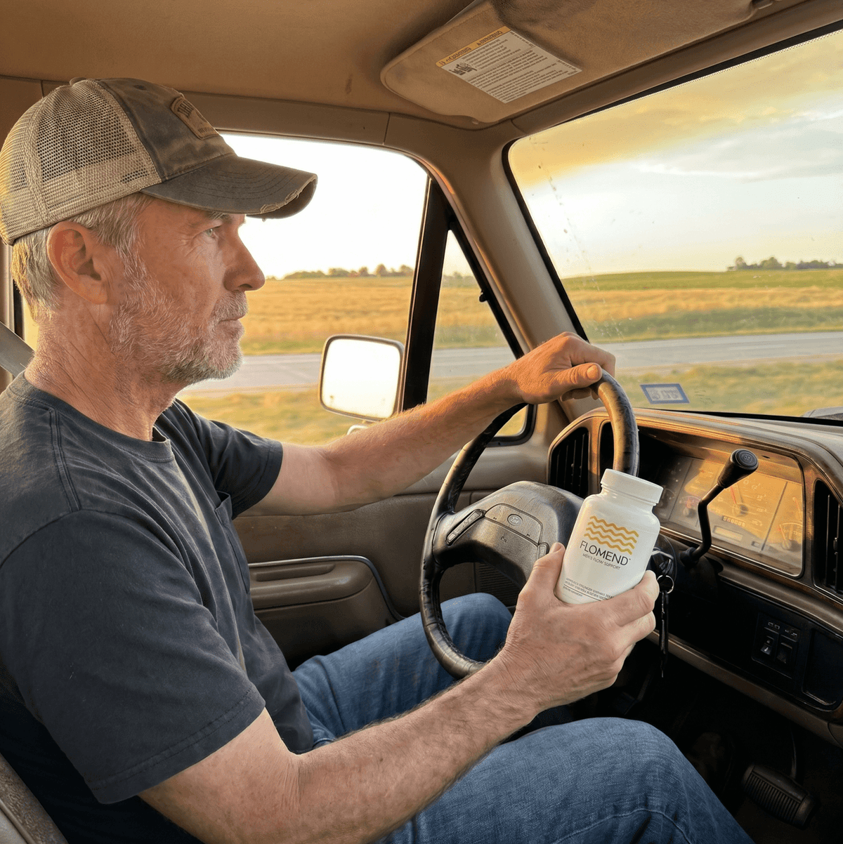 A couple on a relaxed road trip